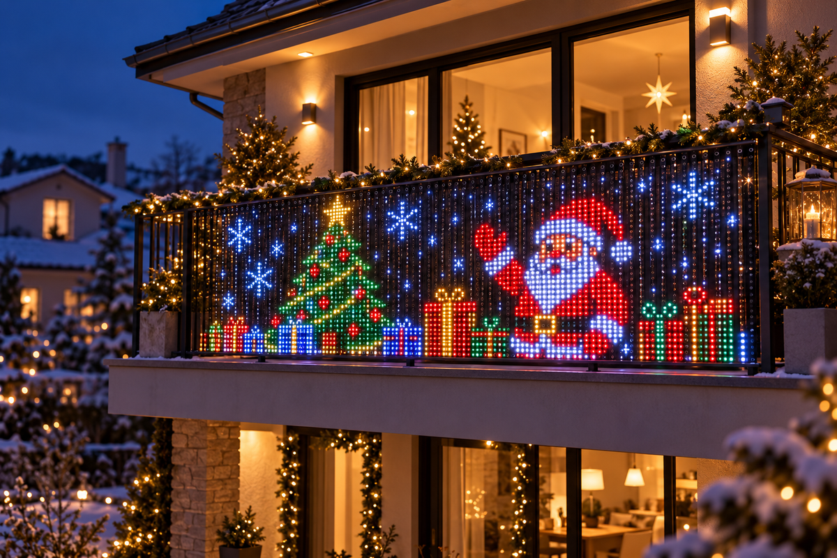 Rideau LED Festyra – scène de Noël